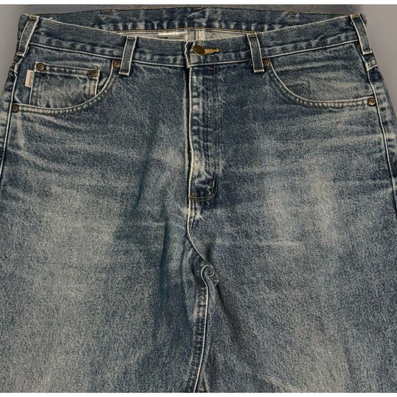 Carhartt Other - Carhartt Relaxed Fit Jeans Mens 36x34 Blue Cotton Work Denim Pants B17DST